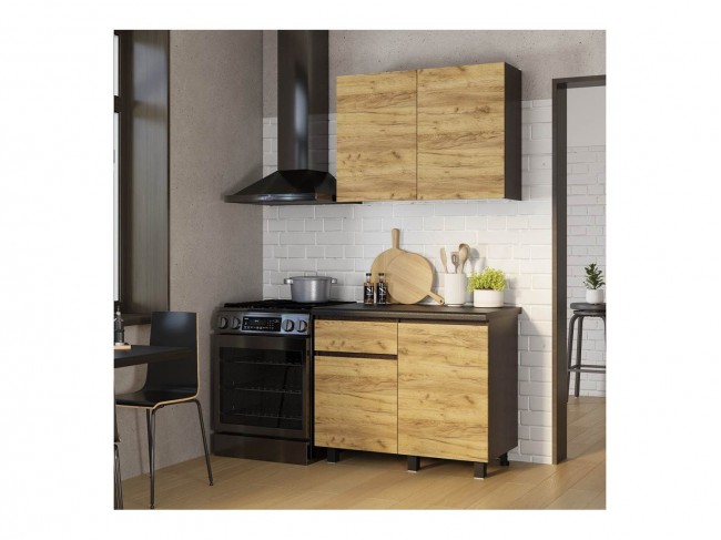 Готовая кухня Лофт 1.0 м, Венге, Черны янтарь фото