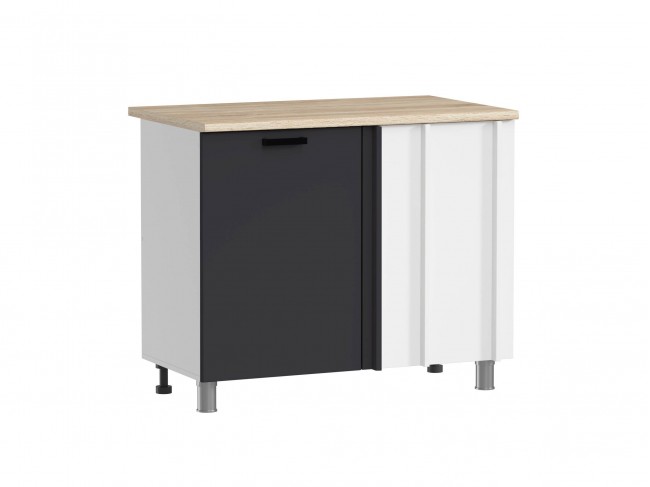 МК Аленушка НПУ 1000 Лаванда Сталь, скоба черный (со столешницей фото