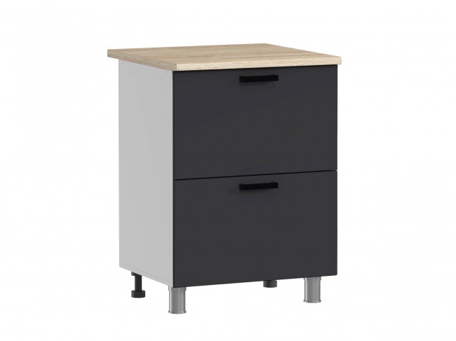 МК Аленушка Н2Я 600 Лаванда Сталь, скоба черный (с черной столеш фото