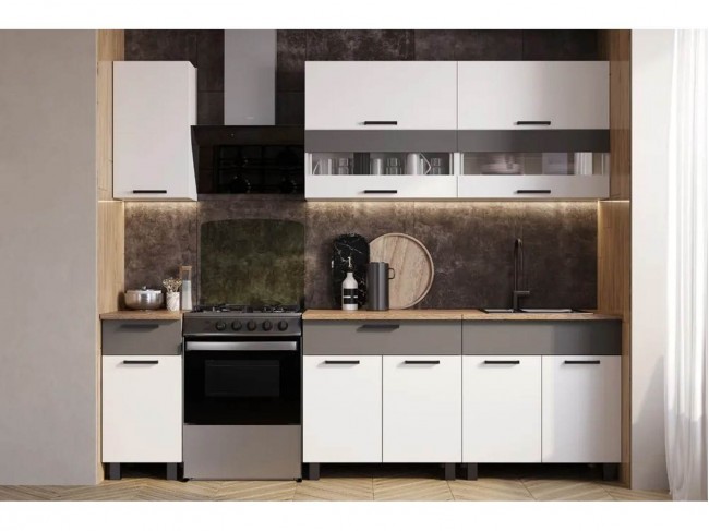 Кухня Монтана 2,0, Белый, Графит фото