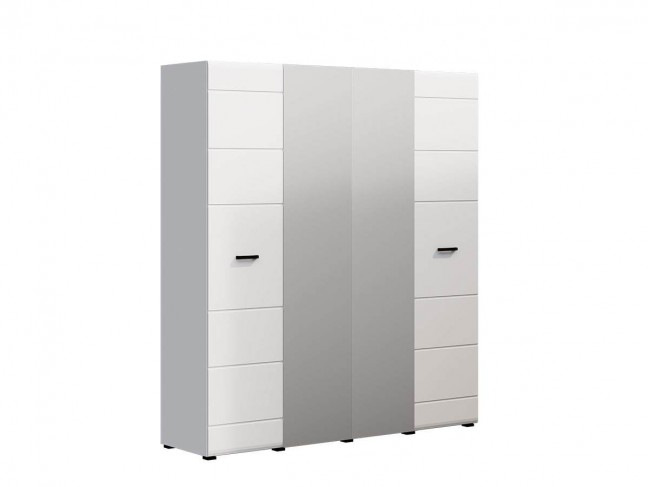 Шкаф четырехстворчатый Нэнси New, Белый глянец холодный фото