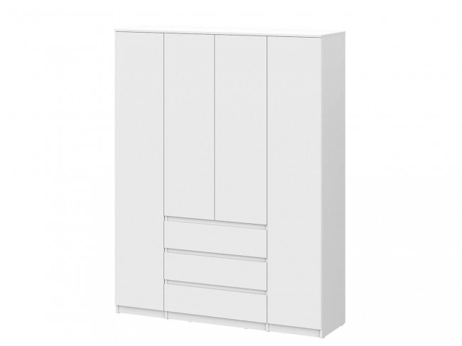 Шкаф для одежды и белья четырехстворчатый Денвер (Серия 2), Белы фото