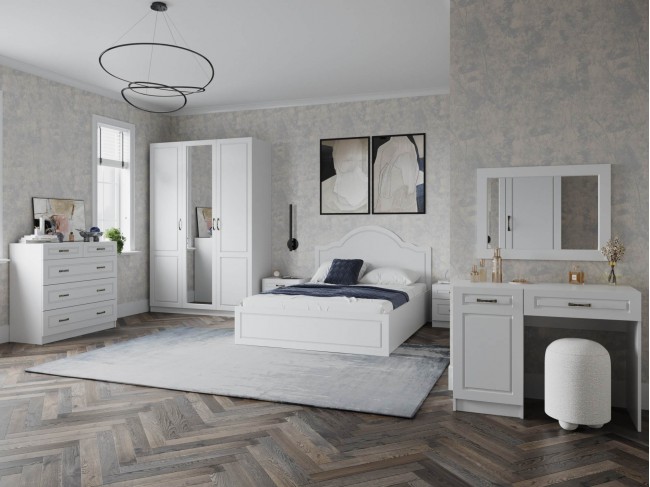 Модульная спальня Апполия, Белый/Белый дуб фото