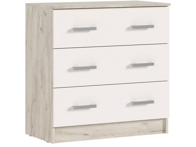 Комод Бася 3 ящика, Крафт серый/Кашемир фото