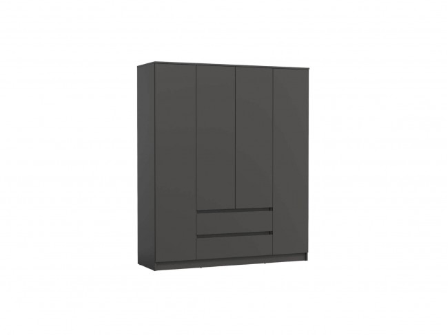 Шкаф для одежды 82.01 Берген (4-х дв.) (ЛДСП Диамант серый) фото