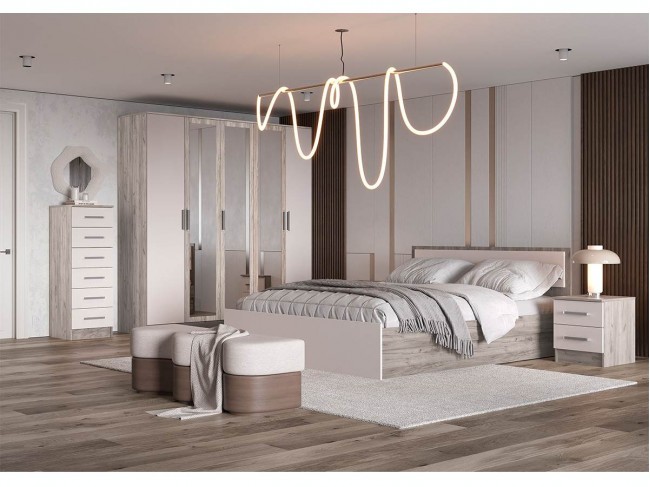 Модульная спальня Мартина, набор 3, Крафт серый/Кашемир фото