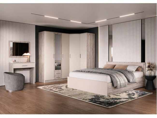 Модульная спальня Мартина, набор 2, Крафт серый/Кашемир фото