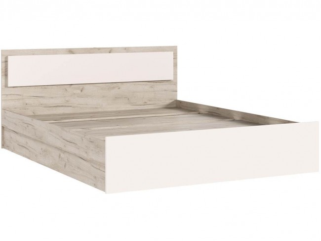 Кровать 1,2м с настилом ЛДСП Мартина, Дуб крафт серый/Кашемир фото