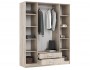 Шкаф 4-х дверный для одежды Мартина, Крафт серый/Кашемир недорого
