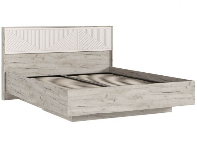 Сильвия Кровать парящая 1,6м (ортопед металл), Крафт серый/Кашем фото