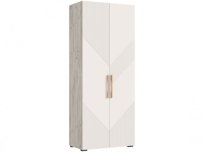 Шкаф 2-х створчатый 900 Ирис, Крафт серый/Кашемир фото