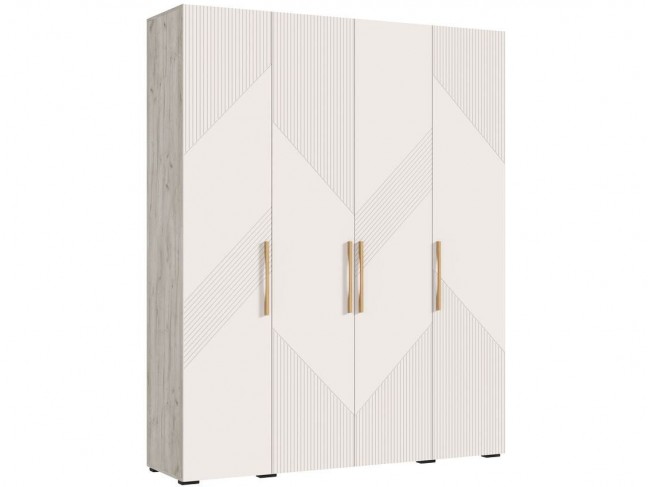 Шкаф 4-х створчатый 1800 Ирис, Крафт серый/Кашемир фото