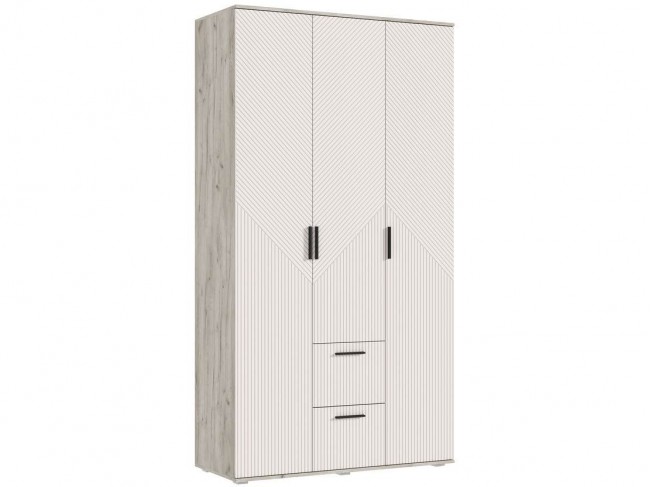 Сильвия Шкаф 3-х створчатый 1200, Крафт серый/Кашемир фото