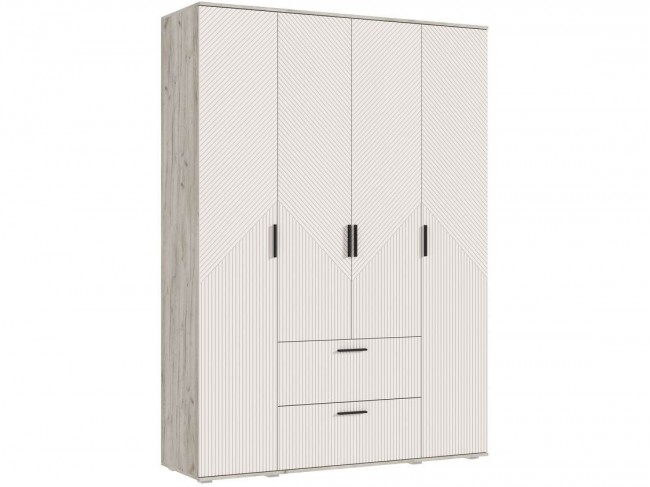 Сильвия Шкаф 4-х створчатый 1600, Крафт серый/Кашемир фото