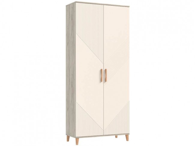 Шкаф 2-х дверный Ирис, Крафт серый/Кашемир фото