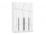 Шкаф для одежды 67.13 Брандо (4-х дв.) МДФ ГЕОМЕТРИЯ Белый фото