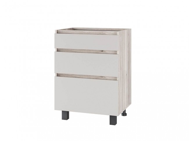 Шкаф без столешницы Берген Лайт 6с3 0,6м, Дуб смоки, Кашемир фото