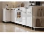 Кухня Техно 0,9*2,7м (490) Компоновка №2, Белый/Белый глянец от производителя