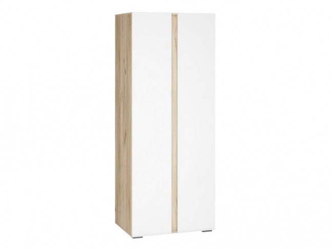 Алетра ШК-800 дуб крафт серый / глянец белый Шкаф фото