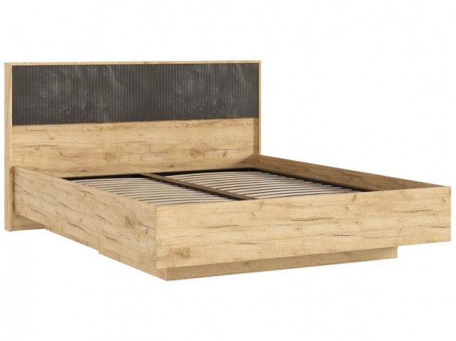 Кровать парящая с ортопед. основанием Марвэл 1,6м, Дуб крафт/Мал фото
