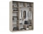 Шкаф-купе 1800 Тринити NEW с зеркалом, Дуб крафт серый недорого
