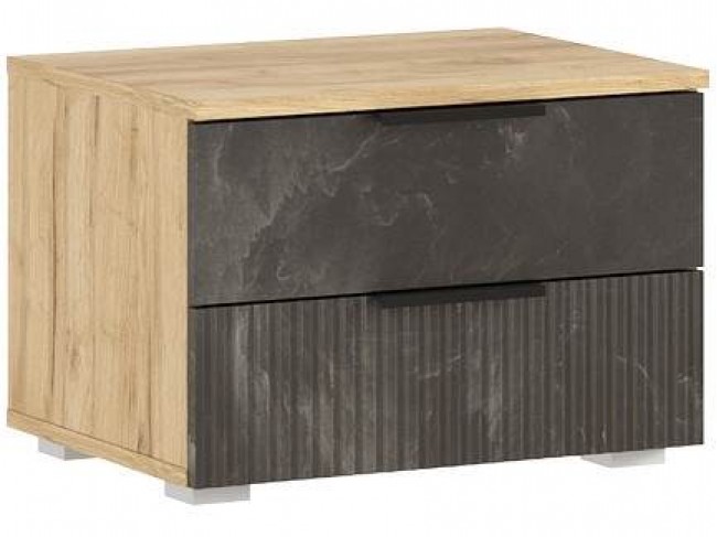 Марвэл Тумбы прикроватные 2шт, Дуб крафт/Мальта грей фото