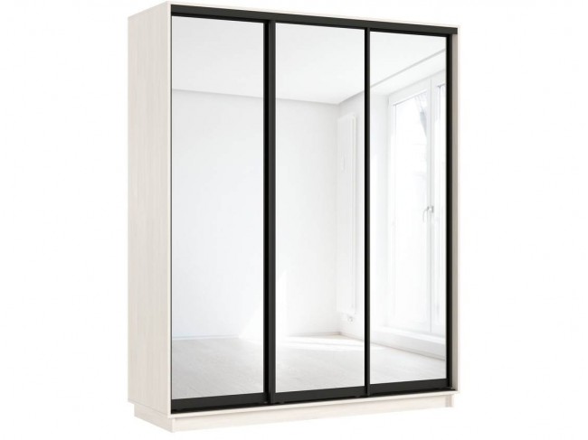 Шкаф-купе 1800 Тринити NEW с зеркалом, Сандал светлый фото