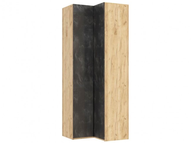 Марвэл Шкаф угловой, Дуб крафт/Мальта грей фото