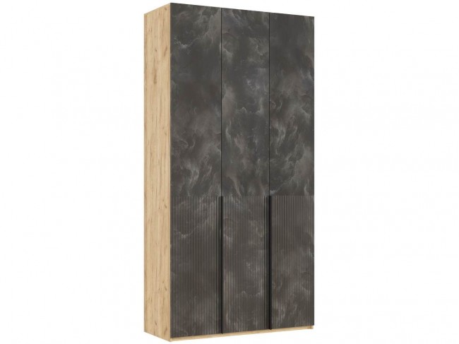 Марвэл Шкаф 3-х створчатый 1200, Дуб крафт/Мальта грей фото