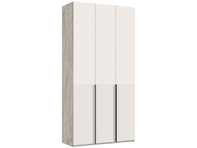 Марвэл Шкаф 3-х створчатый 1200, Крафт серый/Кашемир фото