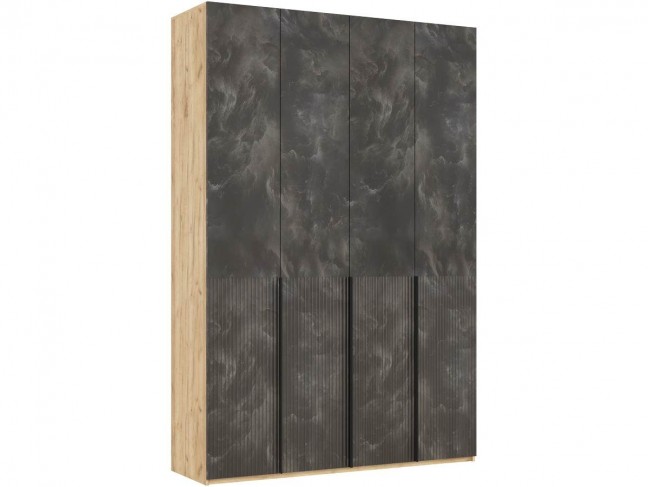 Марвэл Шкаф 4-х створчатый 1600, с доп.ящиками, Дуб крафт/Мальта фото