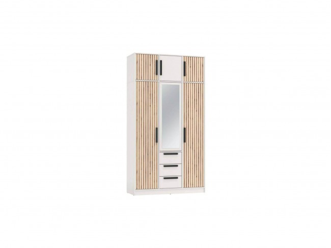 Шкаф Вегас 83.08+Антресоль 83.11 (ЛДСП Белый) фото