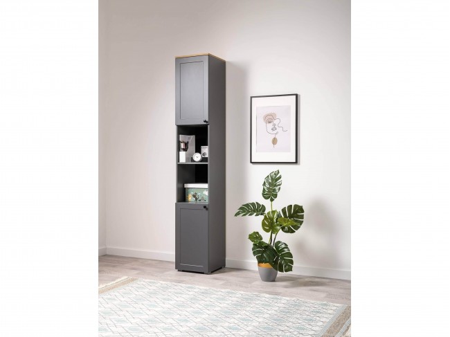 Стеллаж Остин 16.427, Серый Графит/Дуб Золотой CRAFT фото