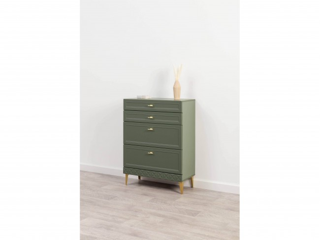 Комод Марион 16.249, Дымчатый Зеленый/Олива шагрень фото