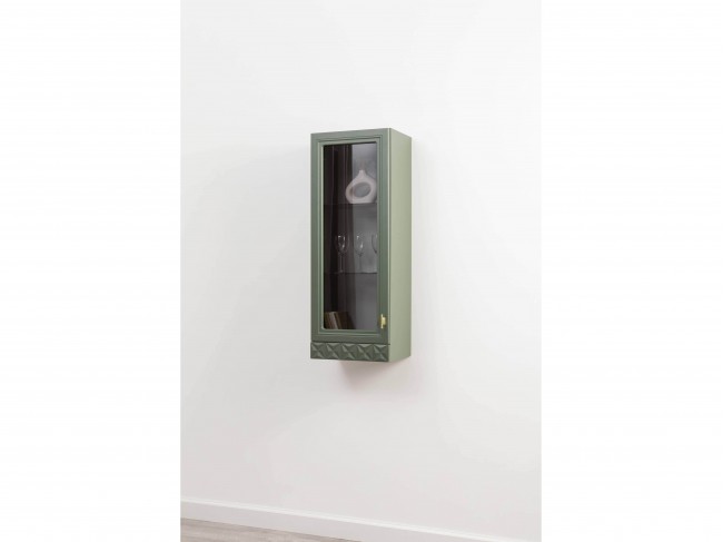 Шкаф навесной Марион 16.334, Дымчатый Зеленый/Олива шагрень фото