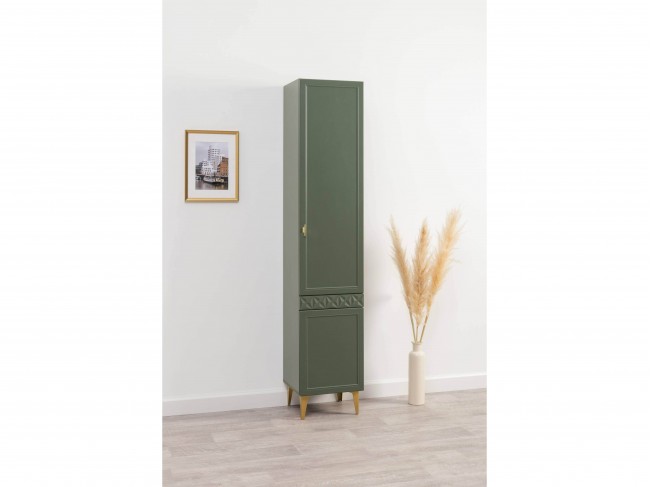 Шкаф-пенал Марион 16.333.01, Дымчатый Зеленый/Олива шагрень фото