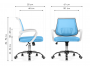 Ergoplus blue / white Компьютерное кресло недорого