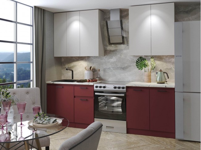 Кухня прямая Ревилья 01 1800 без столешницы фото