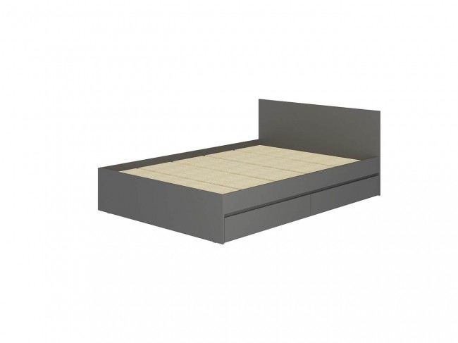 Кровать 1,4 м Симпл КР-12, графит фото