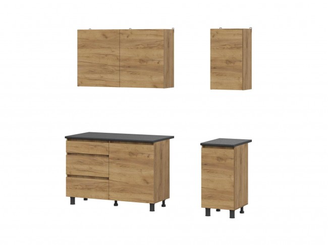 Готовая кухня Денвер 1.6 м, дуб золотой фото