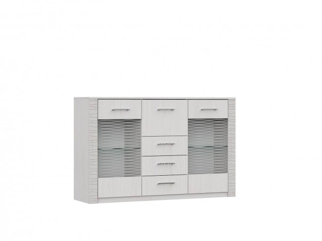 Комод - витрина Гамма 20 Ясень анкор  светлый, Сандал светлый фото