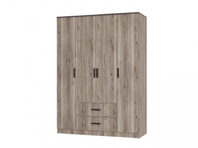 Шкаф 4-х створчатый Титан, Дуб смоки фото