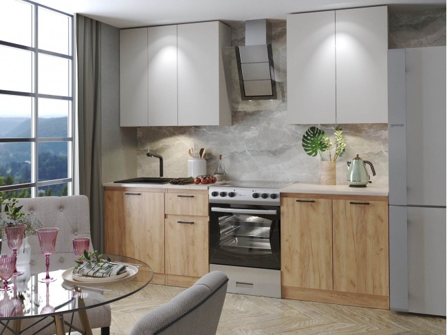 Кухня прямая Ревилья 01 1800 без столешницы фото