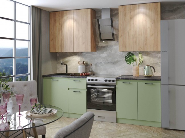 Кухня прямая Ревилья 01 1800 без столешницы фото