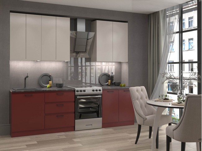 Кухня прямая Ревилья 02 2000 без столешницы фото