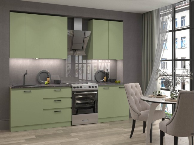 Кухня прямая Ревилья 02 2000 без столешницы фото