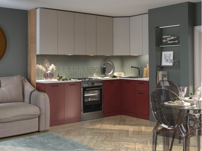 Кухня угловая Ревилья 03 2500/1400 без столешницы фото