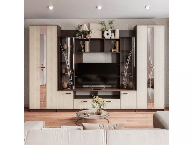 Стенка в гостиную Венеция, венге фото