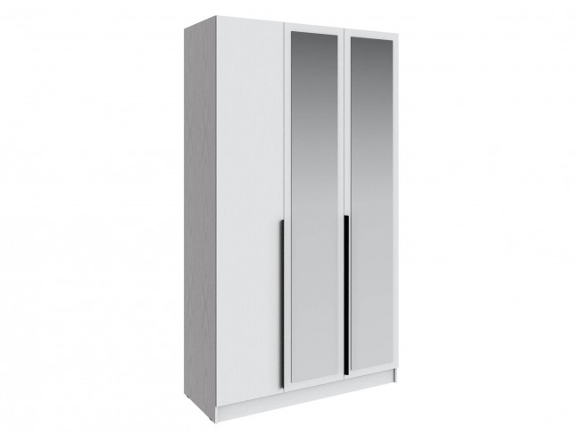 Шкаф Мадрид (1,3) с зеркалом белый фото