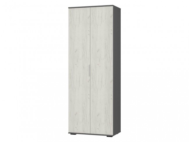 Шкаф Плаза ШК-04 Графит/Дуб крафт белый фото